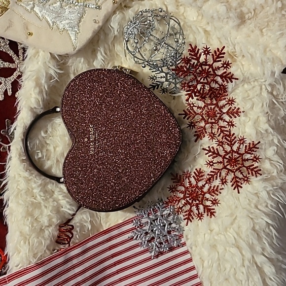 Kate Spade Love Shack Glitter Heart Purse Crossbody - Picture 1 of 7